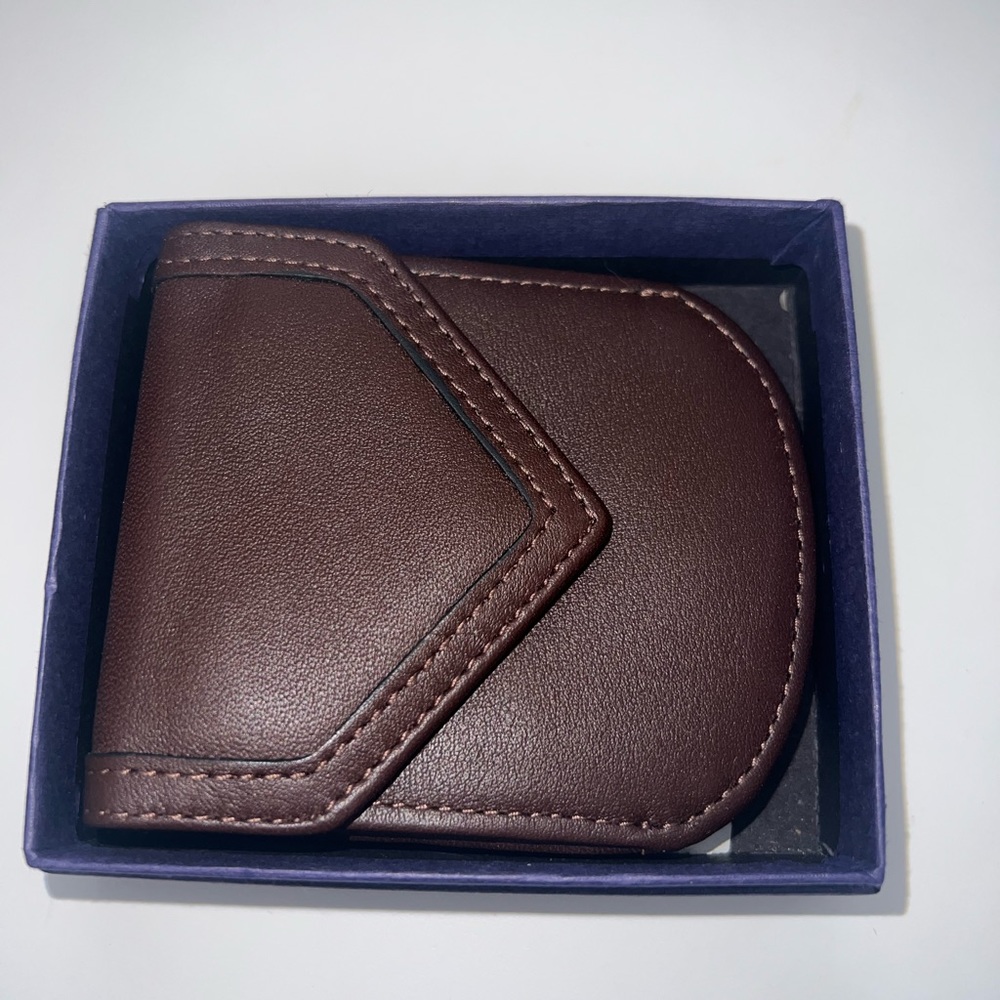 New In Box Hasi Brown Leather Wallet
